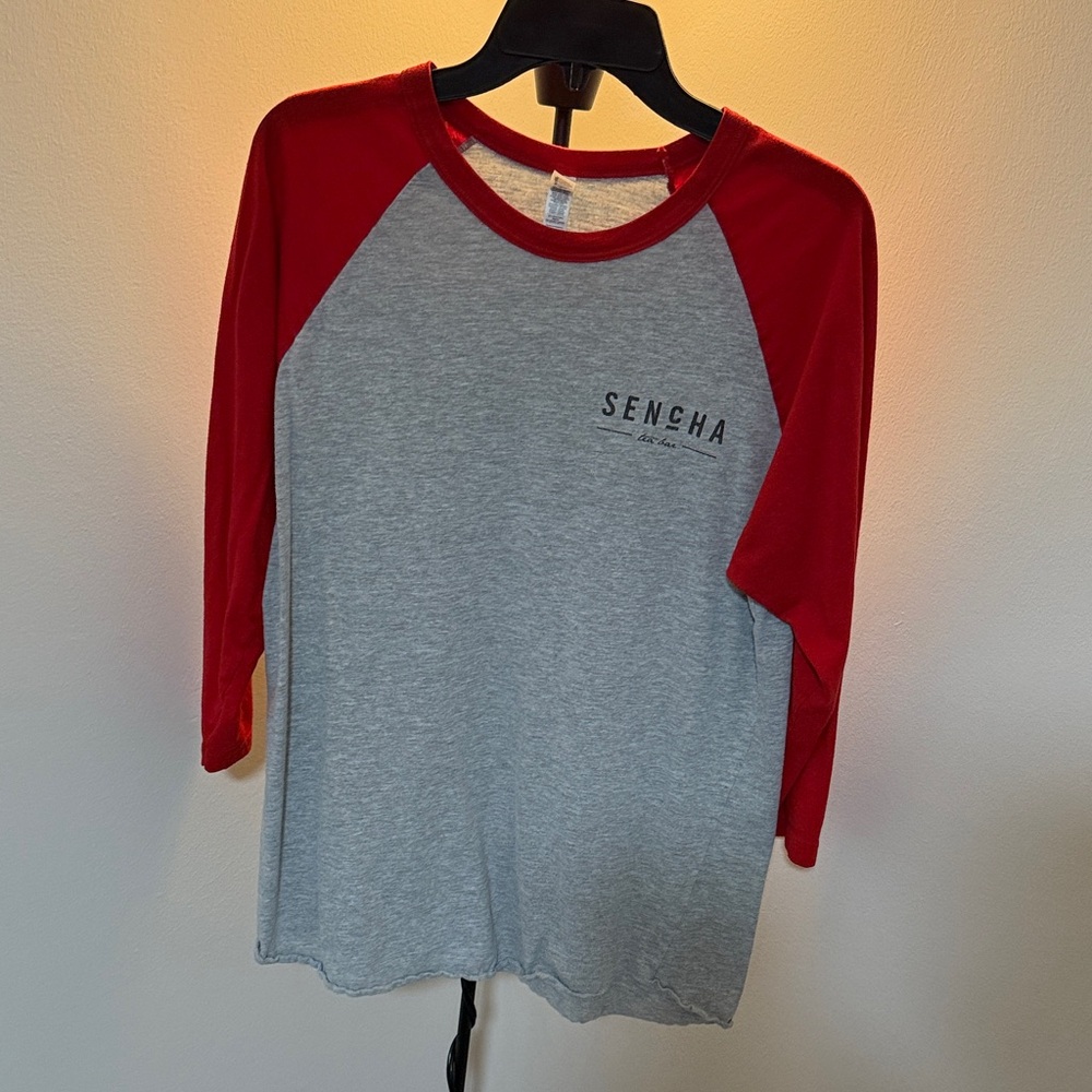 American Apparel Red and Gray 3/4 sleeve